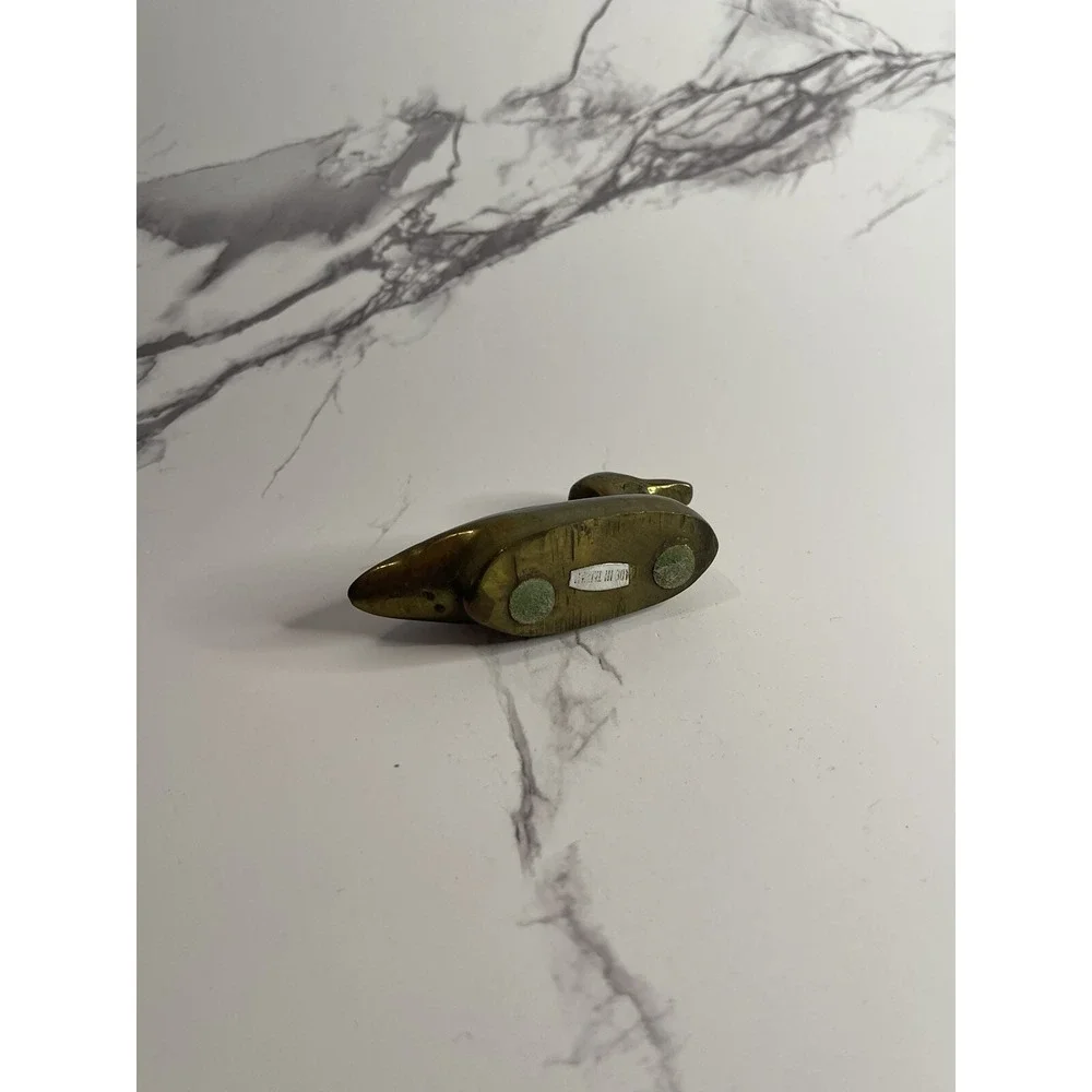 Small Brass Duck Paperweight Bird Figurine Approx. 3